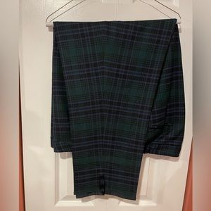 Talbots Black Watch Plaid Ankle Pants, Size 22W